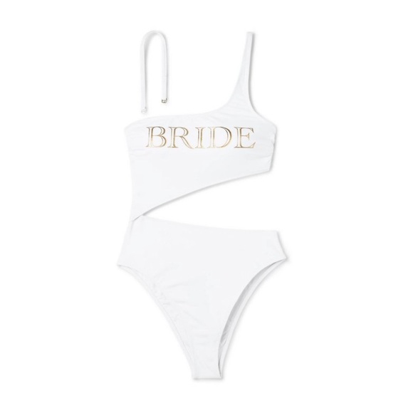 Shade & Shore White One-Piece Swimsuit - Picture 1 of 15
